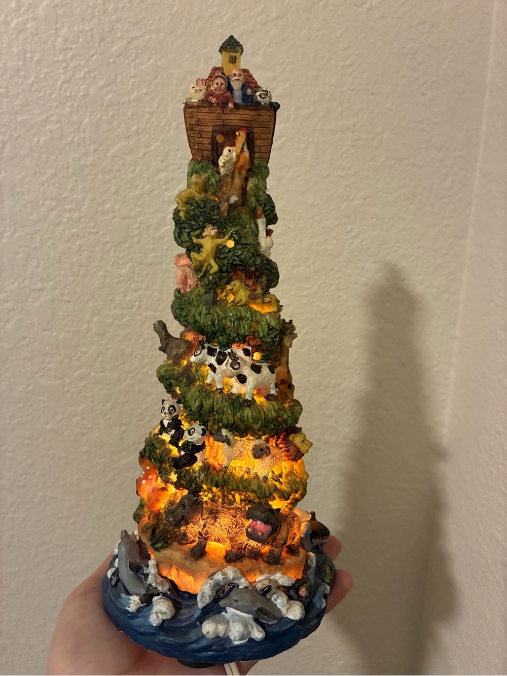 Hand-Painted Animal Nativity Tree Light - Multicolor Noah’s Ark Light up Decor